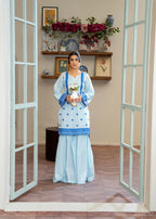 Akhrot Clothing SKY GHARARA Women 2pcs
