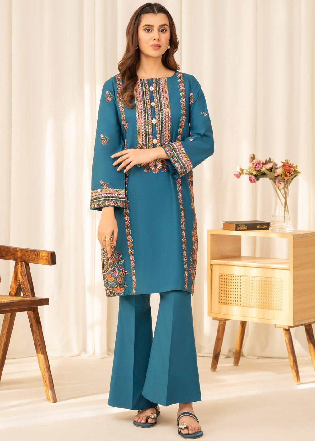 Sahibas By Mirza Salma Blue Women 2pcs