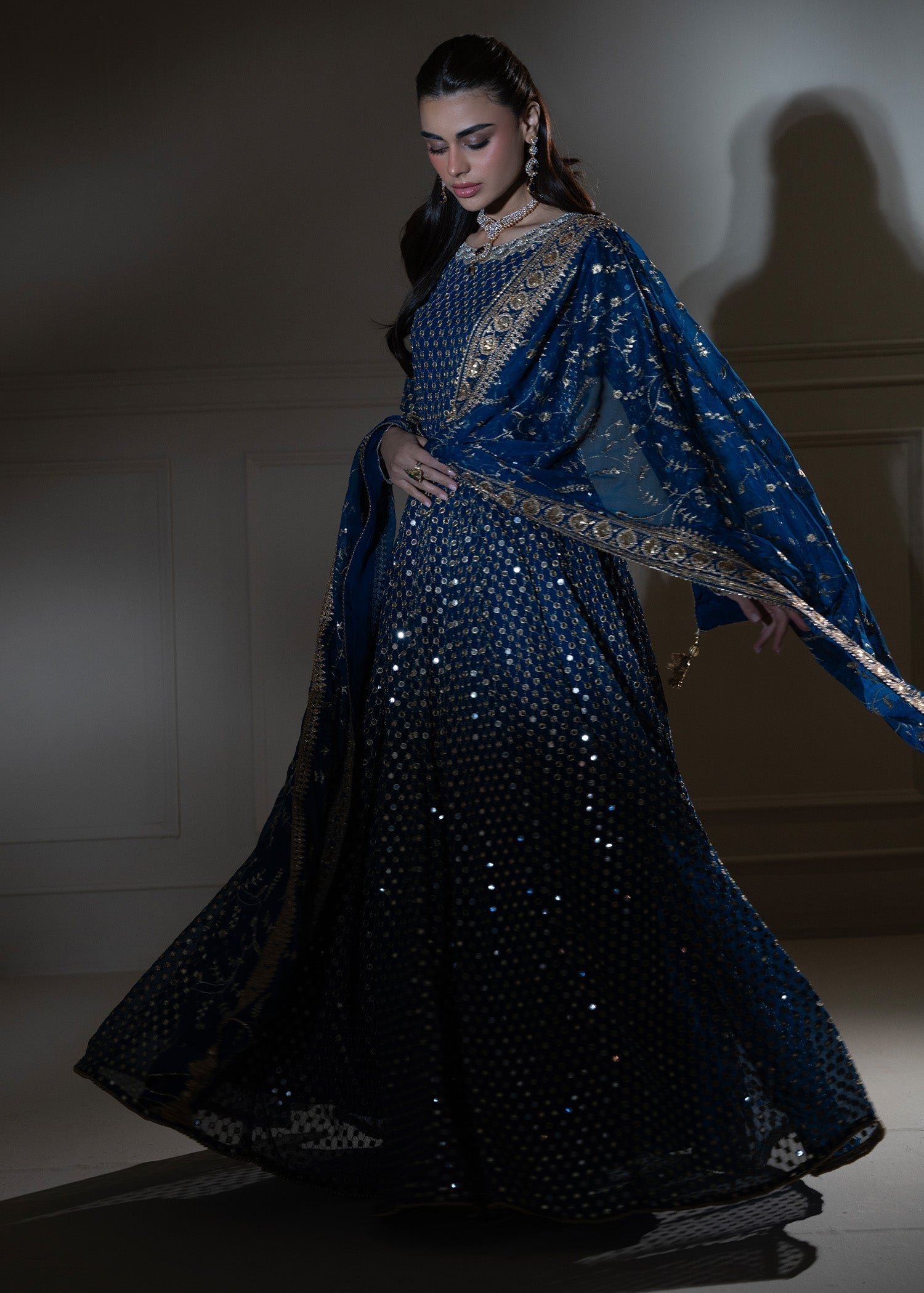 Ayesha Closet MEHJABEEN TEAL BLUE Women 3pcs