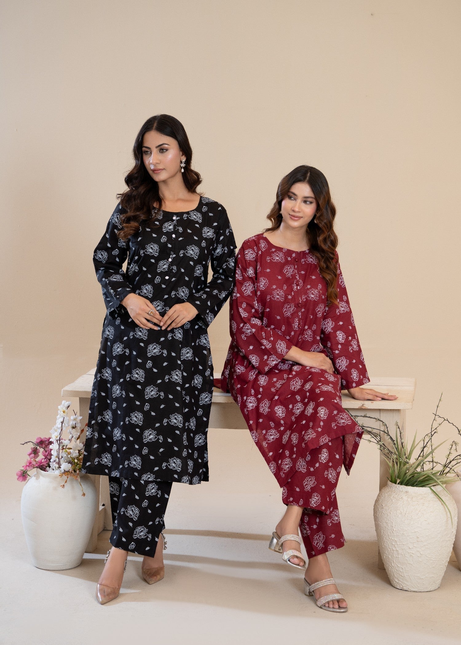 Sajfi Closet Sephora Screen Printed Stitched Suit for Women Women 2pcs