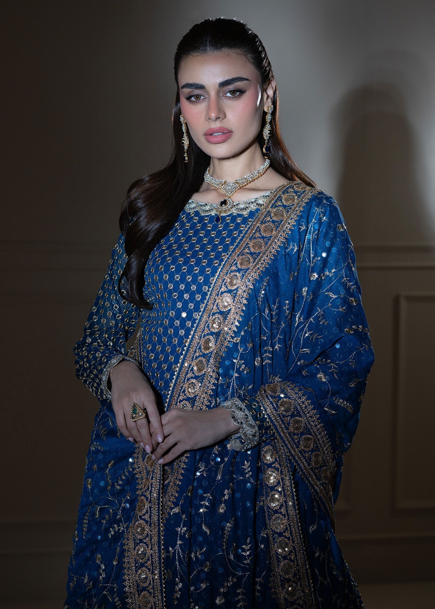 Ayesha Closet MEHJABEEN TEAL BLUE Women 3pcs