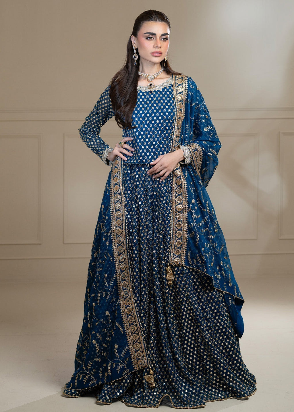 Ayesha Closet MEHJABEEN TEAL BLUE Women 3pcs