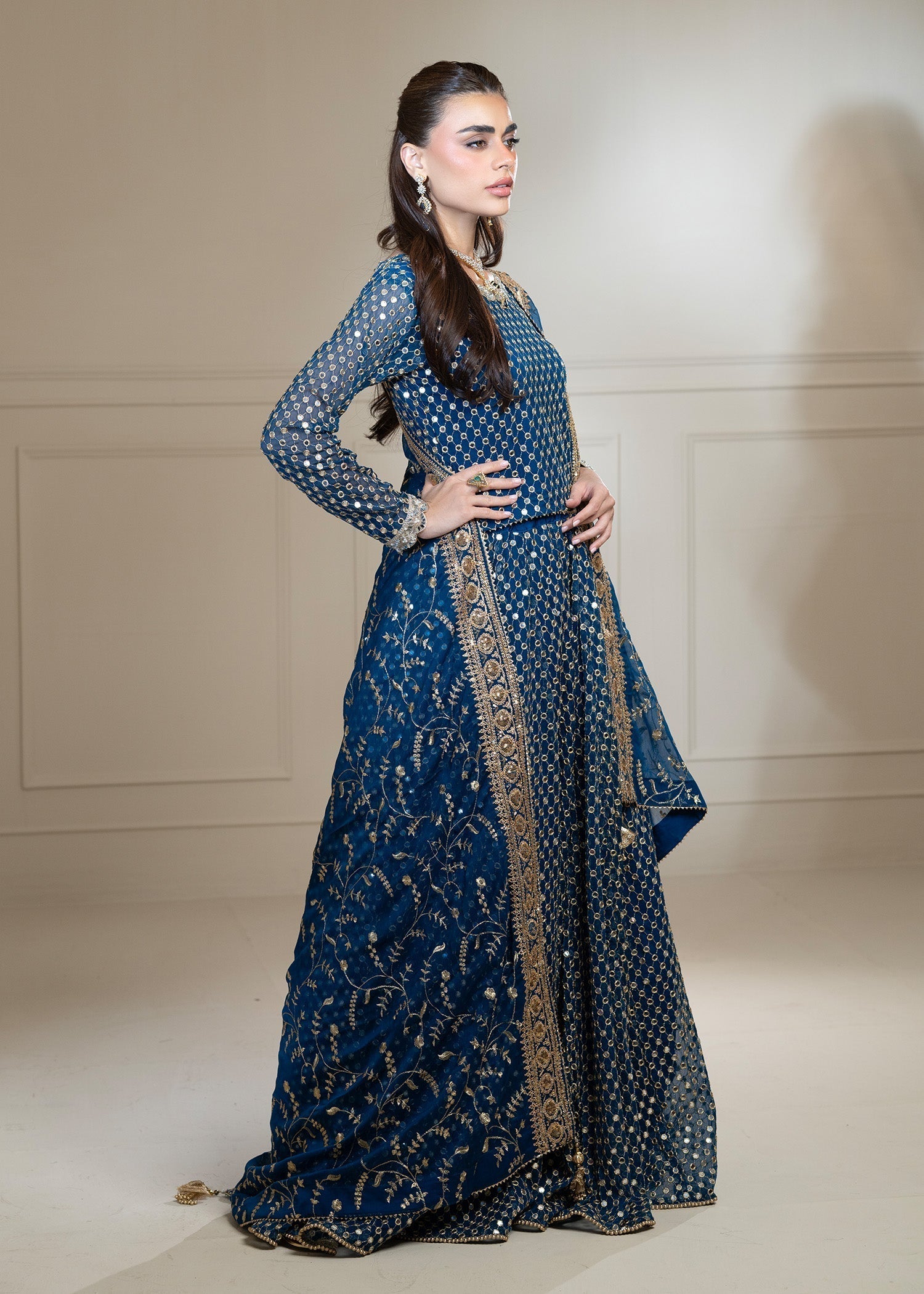 Ayesha Closet MEHJABEEN TEAL BLUE Women 3pcs
