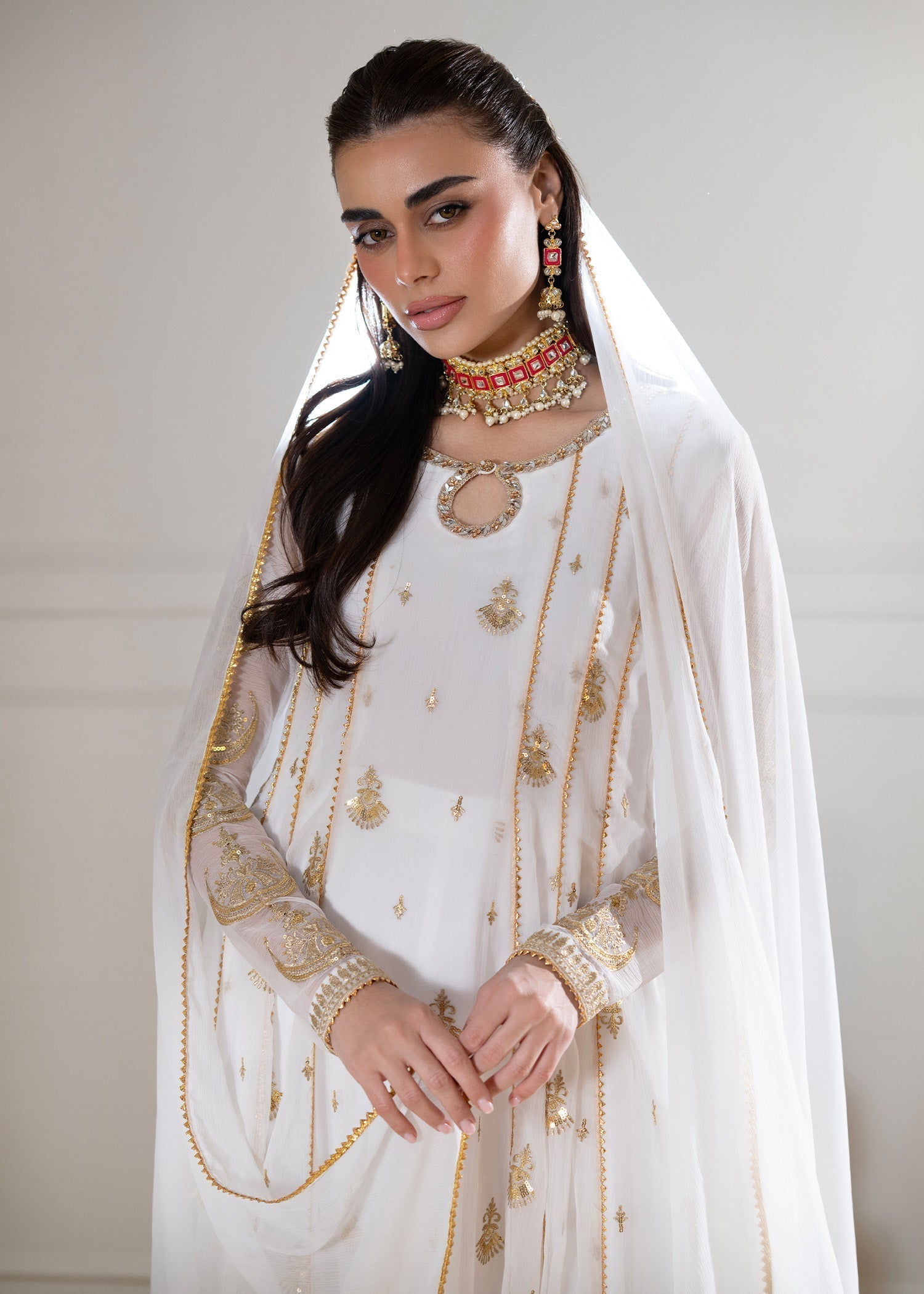 Ayesha Closet SURTAAL WHITE Women 3pcs