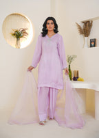 Kashaf Lilac Farshi shalwar Adda work Women 3pcs