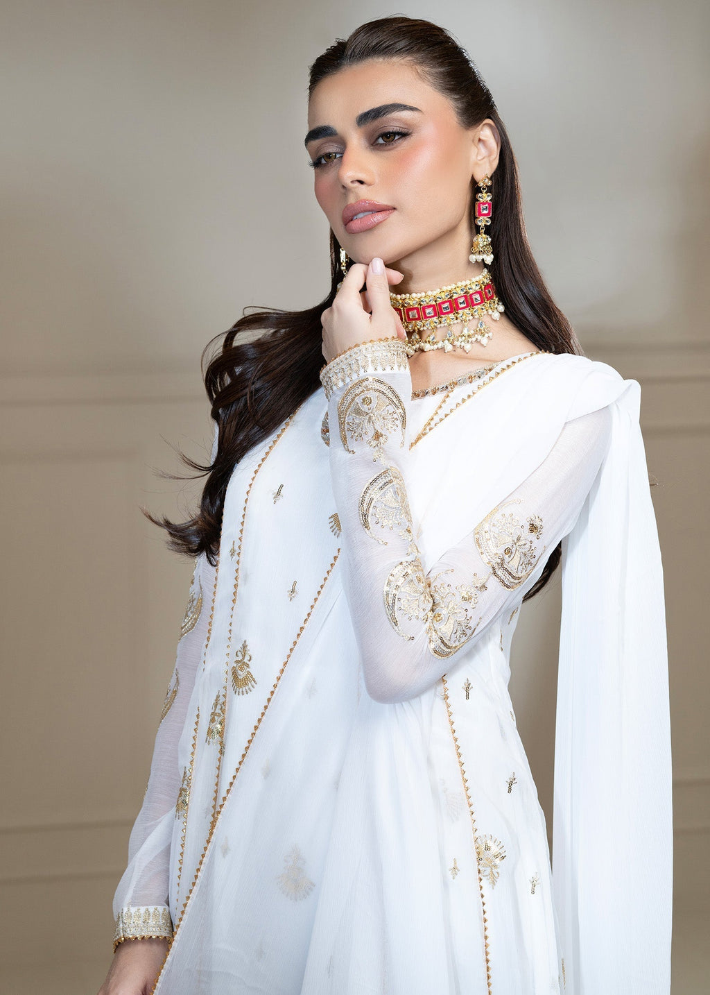 Ayesha Closet SURTAAL WHITE Women 3pcs