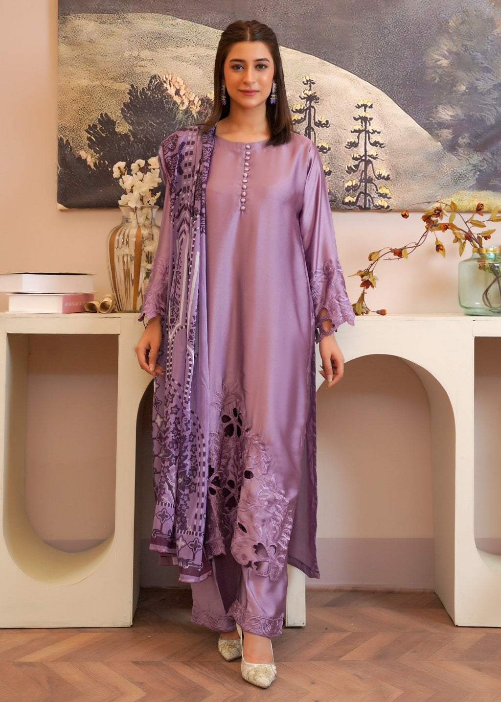 Rangoon Clothing Kohinoor Lilac Women 3pcs