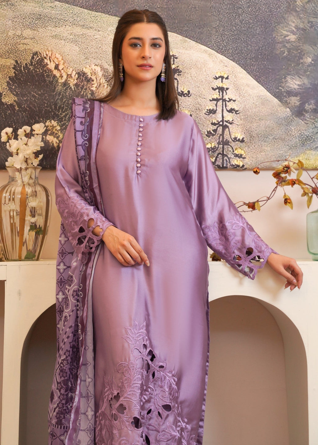 Rangoon Clothing Kohinoor Lilac Women 3pcs