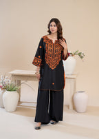 Sajfi Closet Sheen Embroidered Stitched Suit for Women Women 2pcs