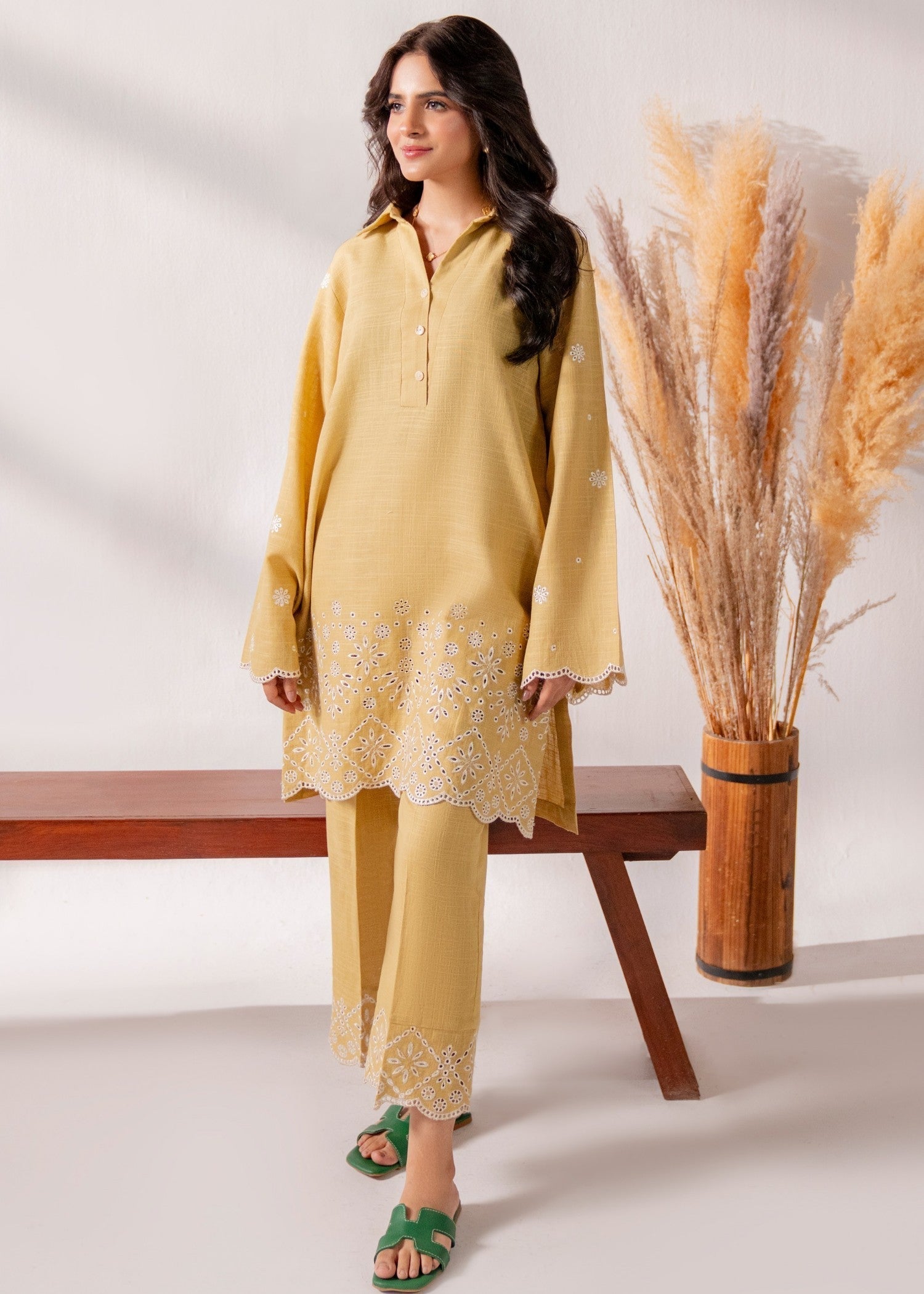 Kiara Denize Embroidered Cotton Women 2pcs