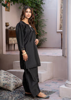 Sajfi Closet Farshi Shalwar suit Stitched with Buttons Suit for Women Women 2pcs