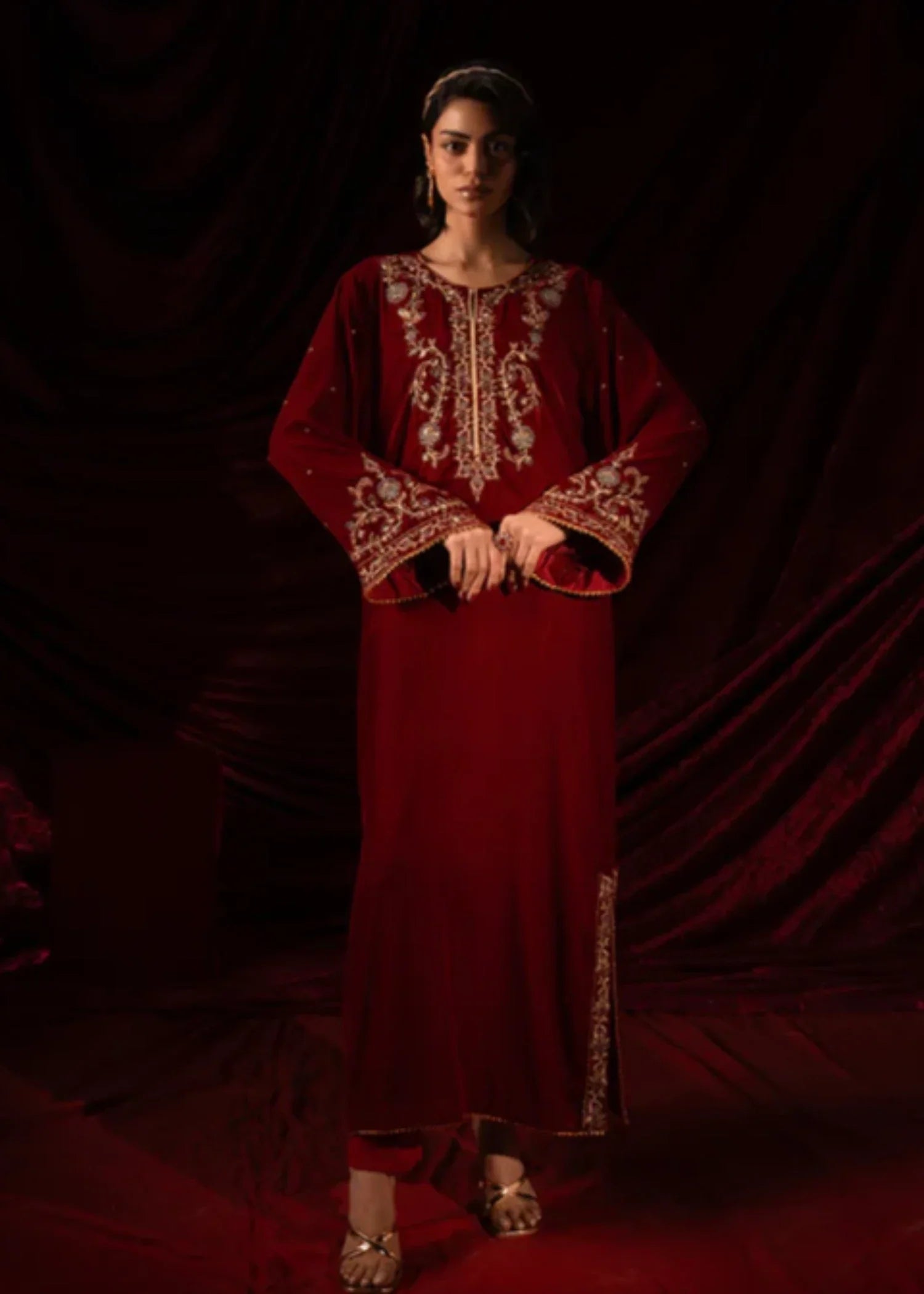 Kross Kulture 1427 VELVET LONG SHIRT Women 1pcs