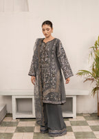Pehnawa By Bin Akram’s Grey Grace Chiffon Women 3pcs