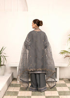 Pehnawa By Bin Akram’s Grey Grace Chiffon Women 3pcs