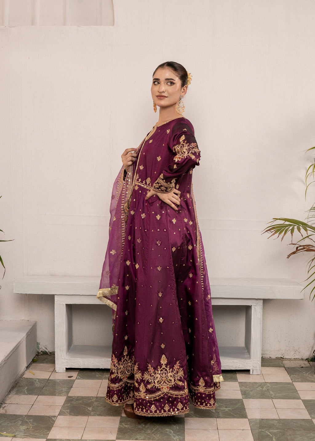 Pehnawa By Bin Akram’s Mauve Muse Silk Women 3pcs