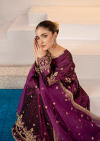 Pehnawa By Bin Akram’s Mauve Muse Silk Women 3pcs