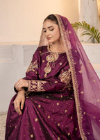 Pehnawa By Bin Akram’s Mauve Muse Silk Women 3pcs
