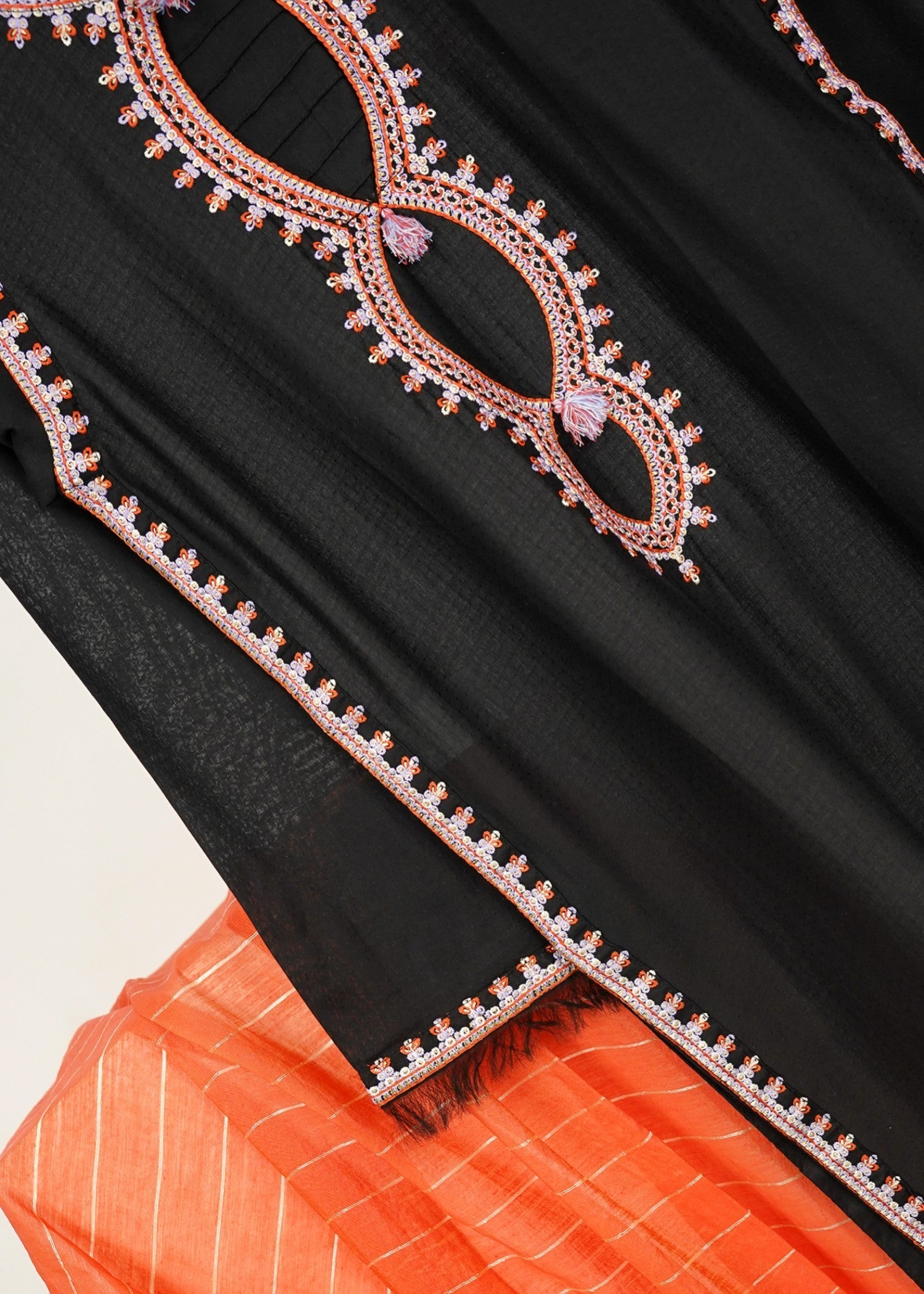 6teen S54 BLACK/RUST EMB SUIT Women 3pcs