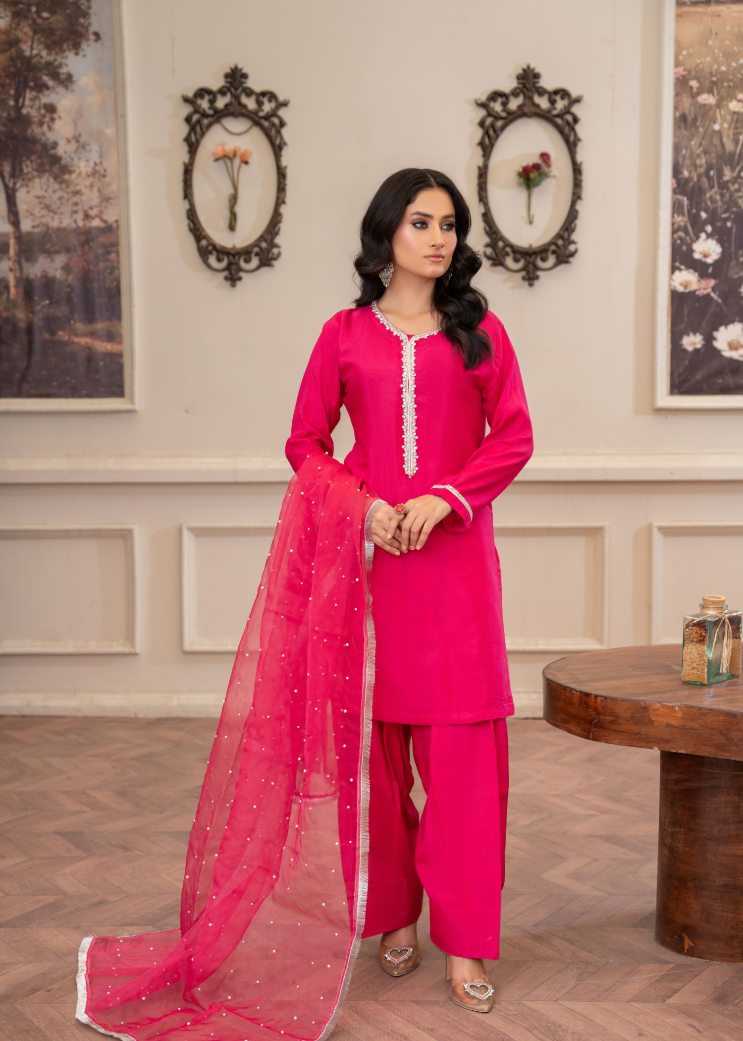 Momin Online Organza dupatta 0002 Women 1pcs