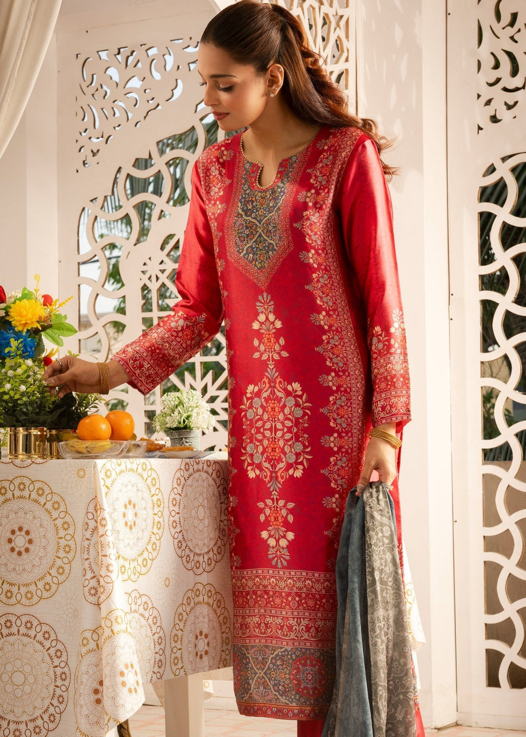 Tehreer Printed Silk | | 003 Women 3pcs