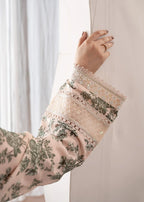 Humna & Momina Lawn Set with Print & Embroidery WHEAT (wheat) Women 3pcs