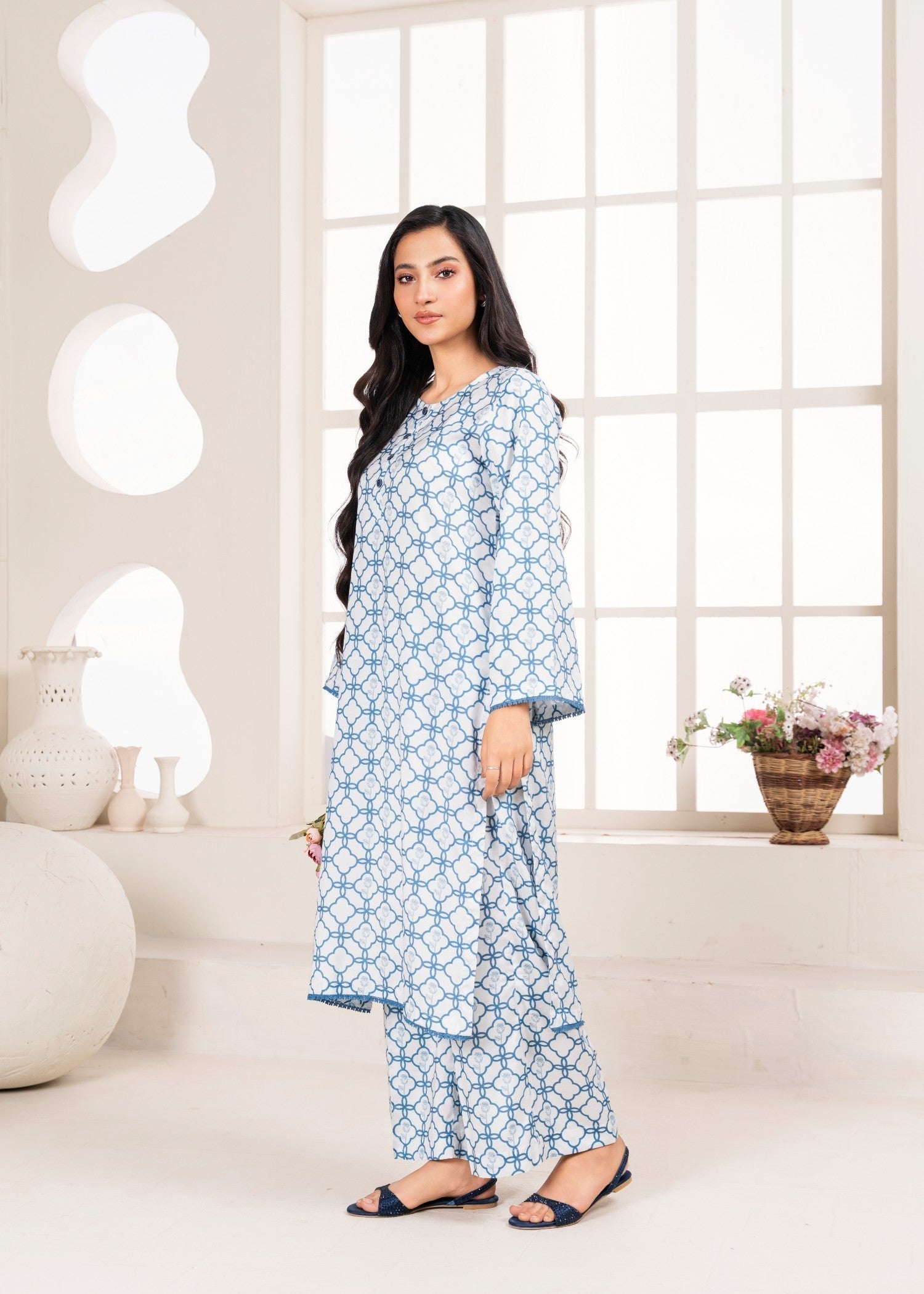 Noah Officials Navya Printed Karandi Silk Suit Women 2pcs