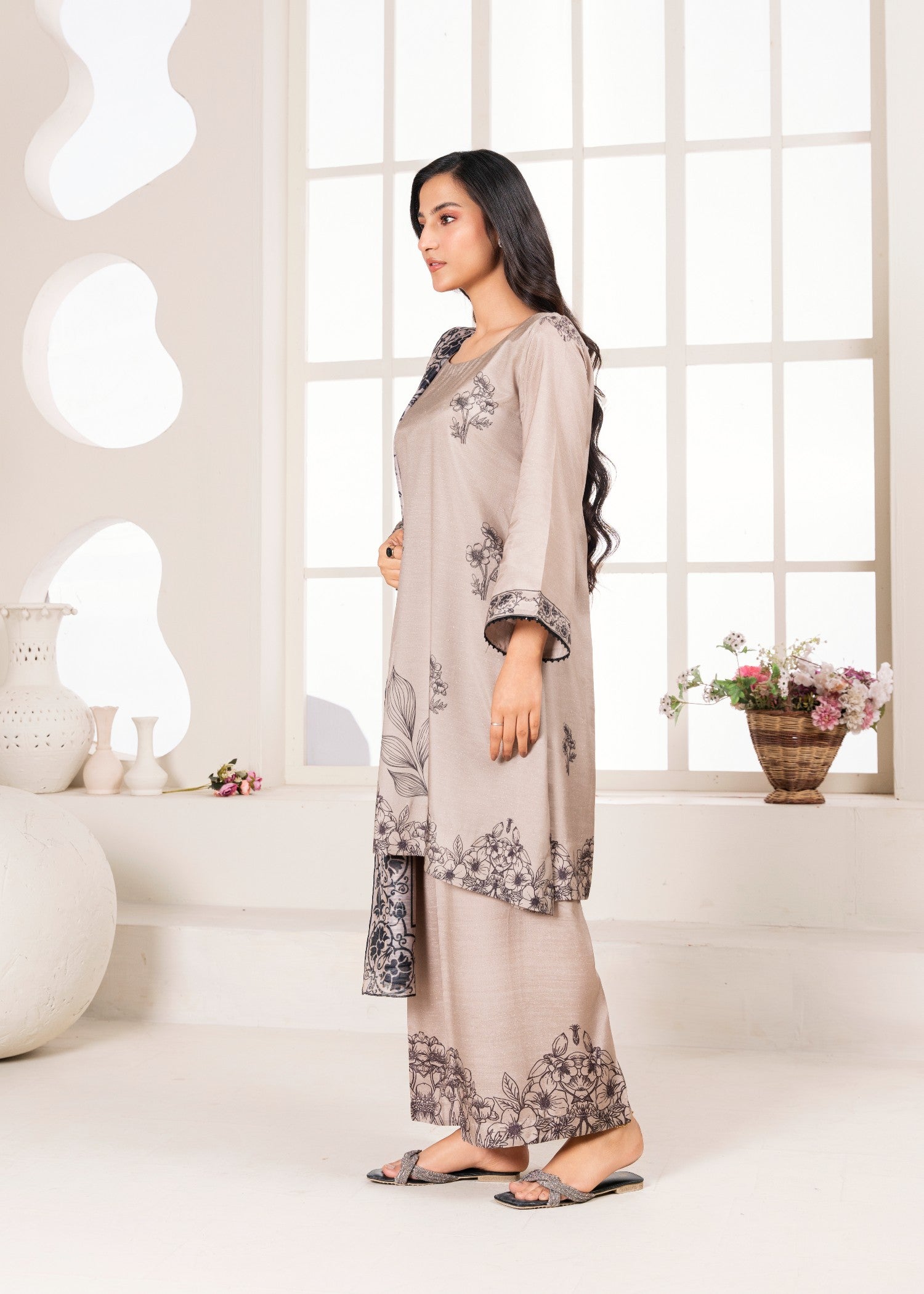 Noah Officials Printed Karandi Silk Suit Women 3pcs