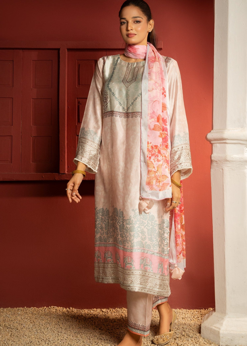 Tehreer Printed Silk | | 005 Women 3pcs