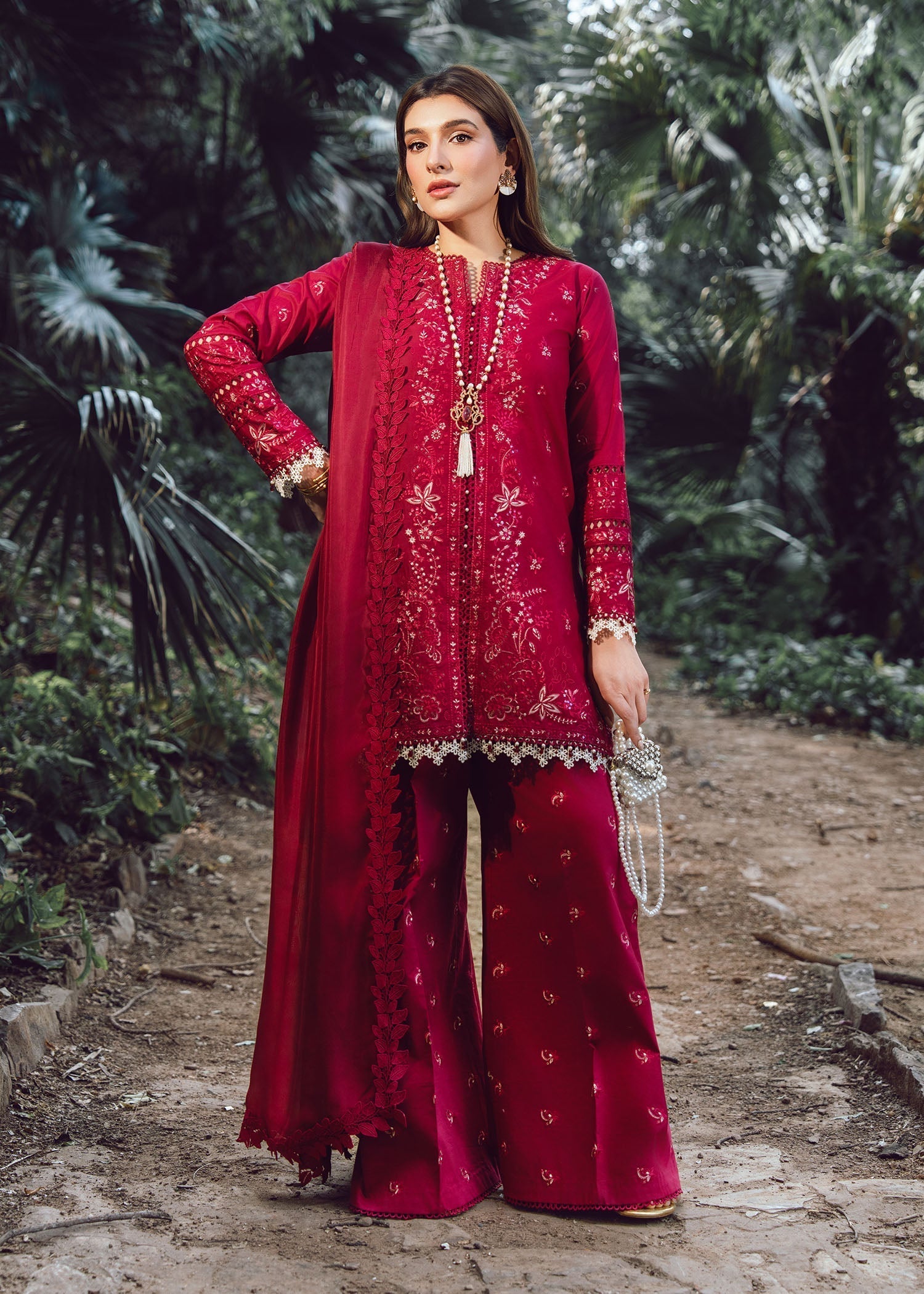 Rang-e-Haya Alara Bloom (Maroon) Women 3pcs