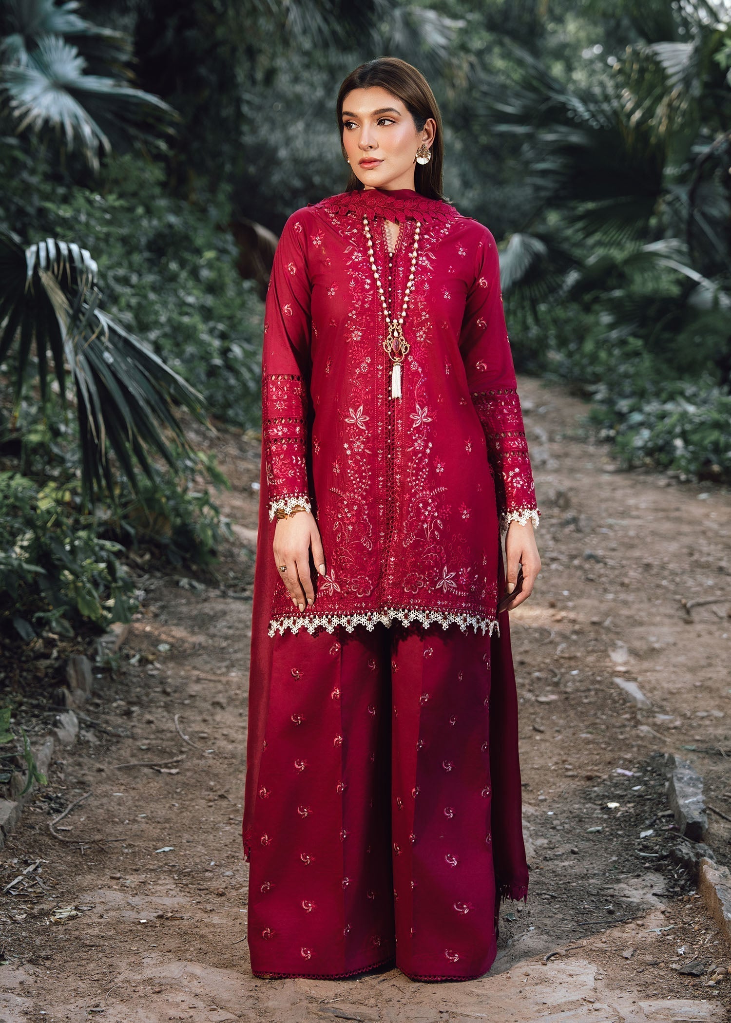 Rang-e-Haya Alara Bloom (Maroon) Women 3pcs