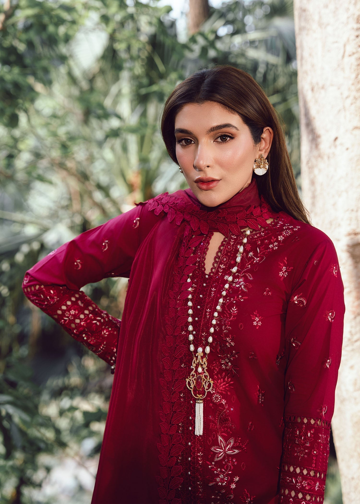 Rang-e-Haya Alara Bloom (Maroon) Women 3pcs