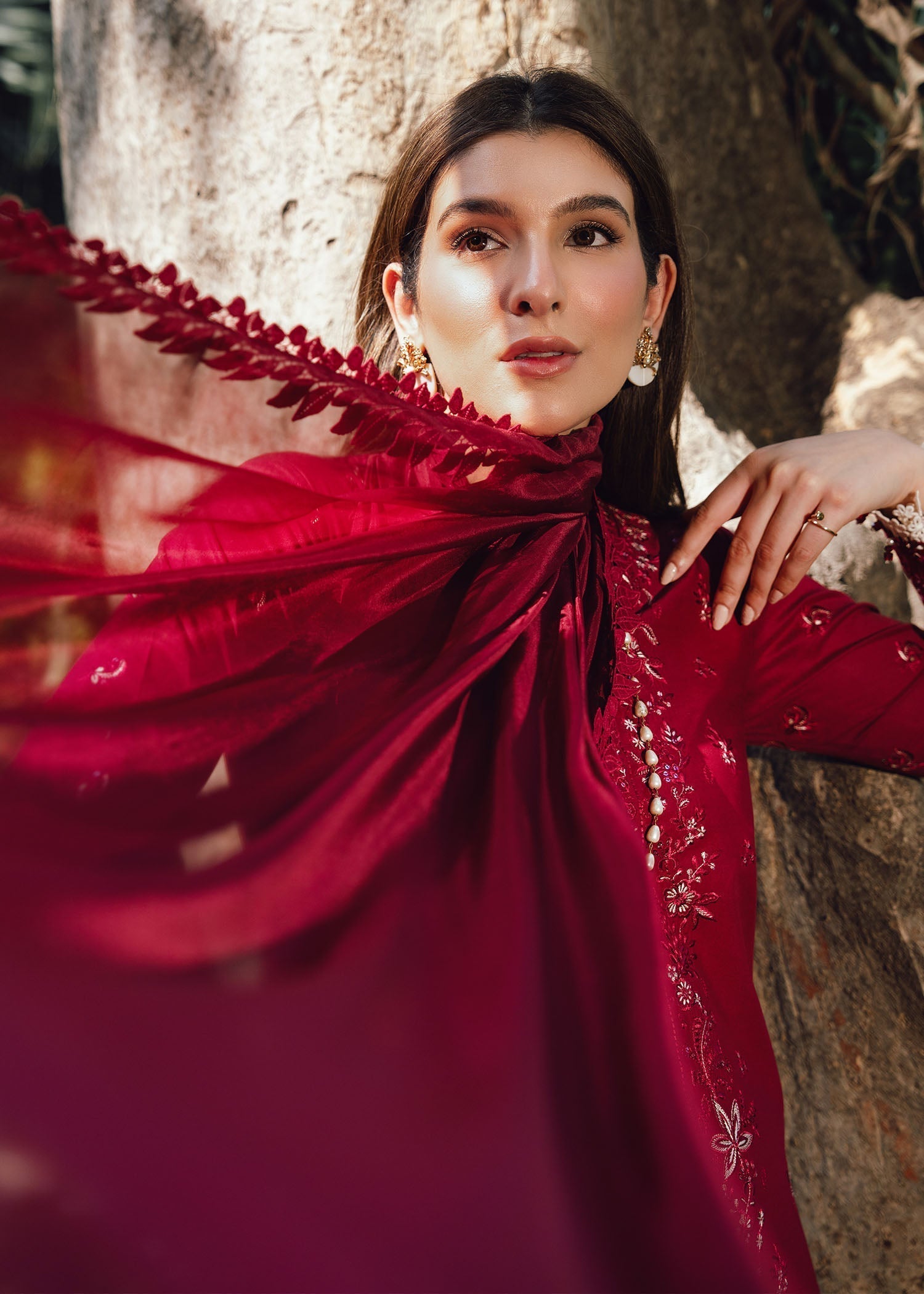 Rang-e-Haya Alara Bloom (Maroon) Women 3pcs