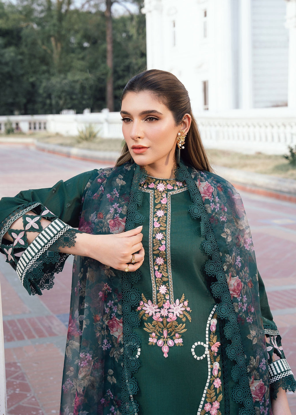 Rang-e-Haya Luxe Breeze (Bottle Green) Women 3pcs