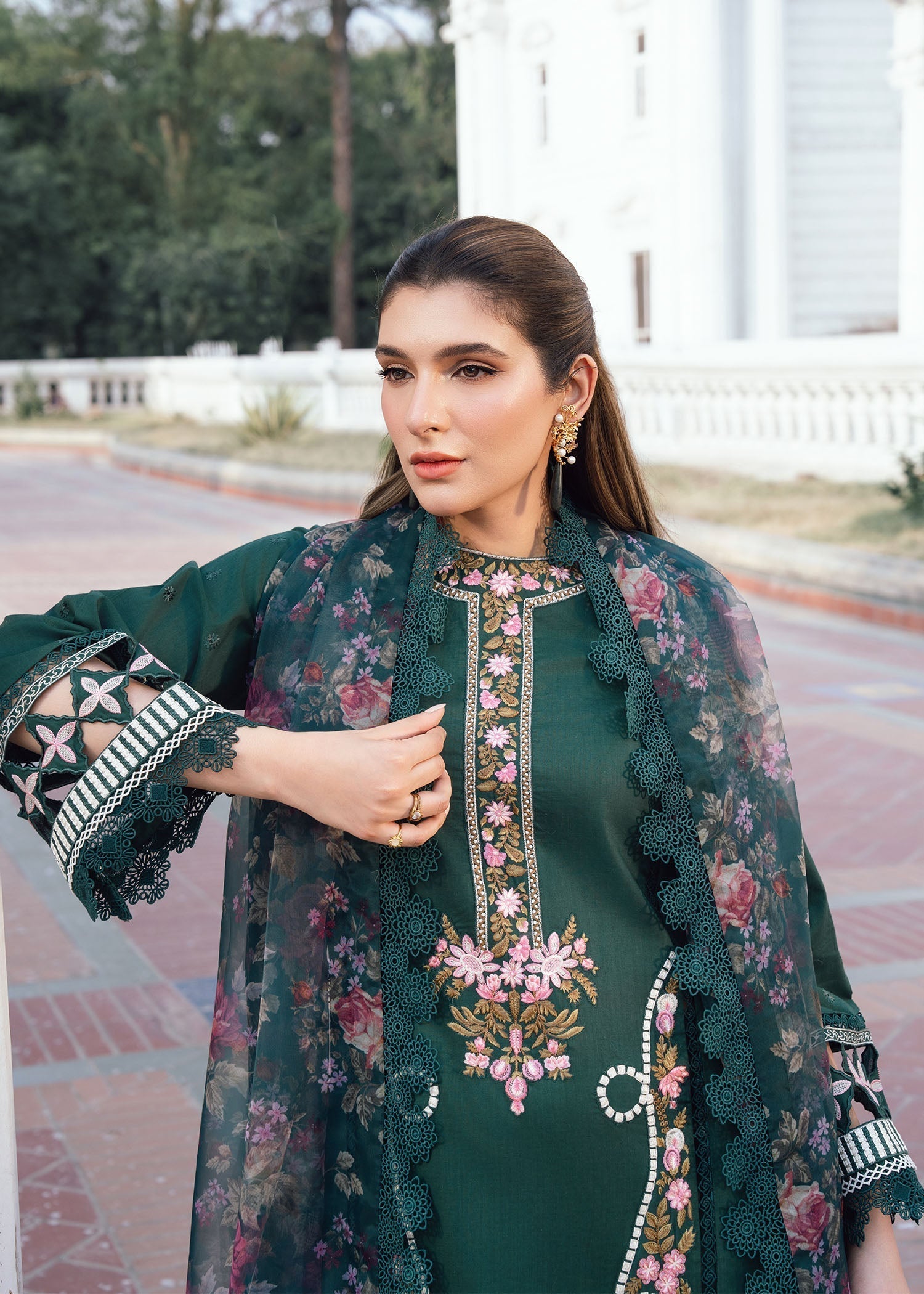 Rang-e-Haya Luxe Breeze (Bottle Green) Women 3pcs