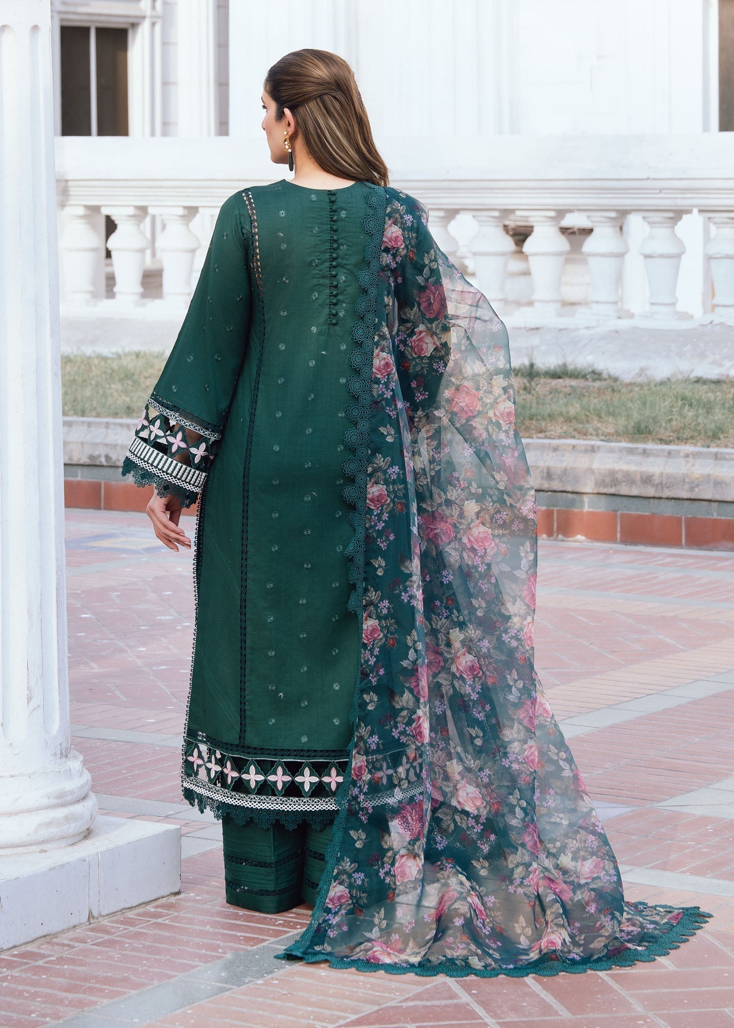 Rang-e-Haya Luxe Breeze (Bottle Green) Women 3pcs