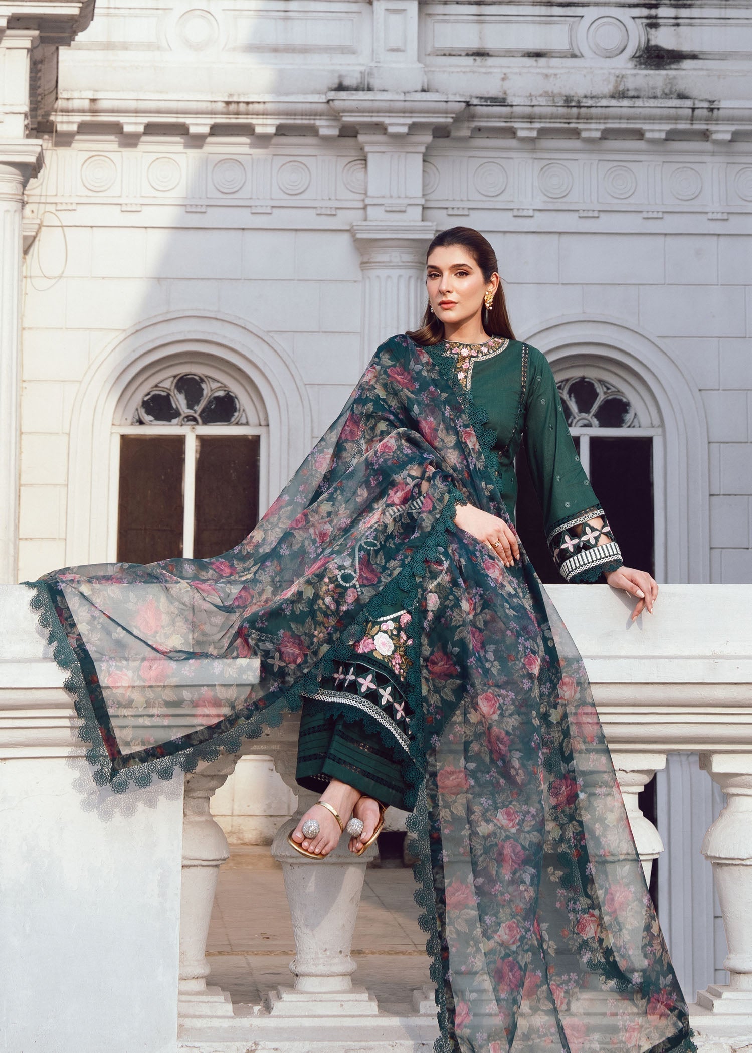 Rang-e-Haya Luxe Breeze (Bottle Green) Women 3pcs