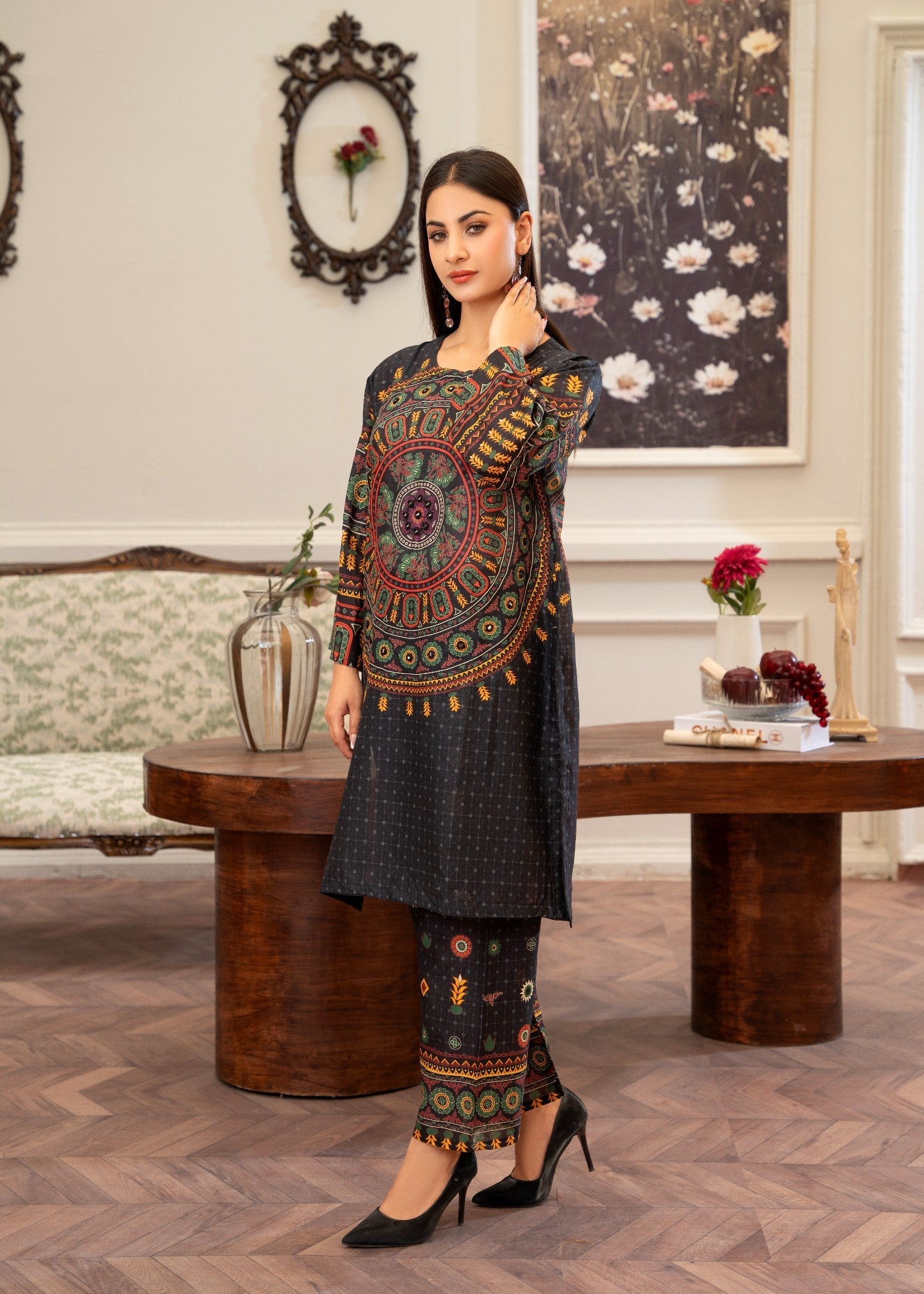 Zeenat & Zoha Sindhi Mandala (black edition) Women 2pcs