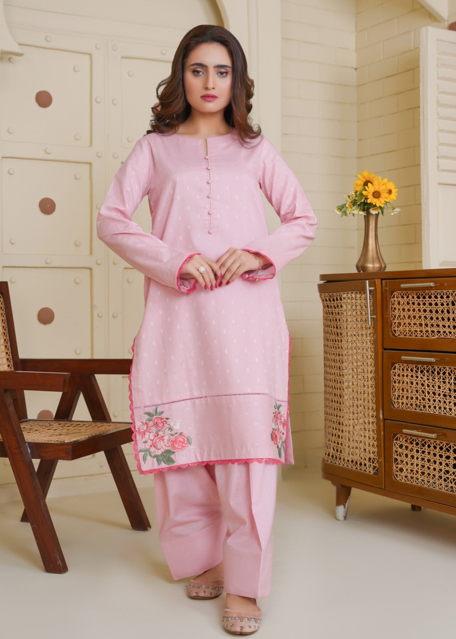 Era By Fiya Blush Bloom Stitched Women 2pcs