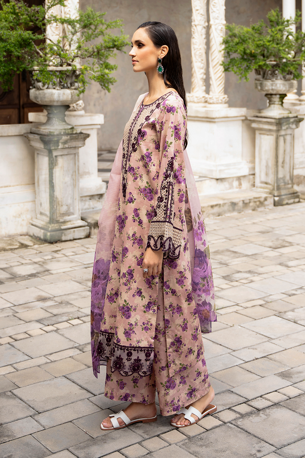 Esra Embroidered Cambric LF 24 09 Women 3pcs