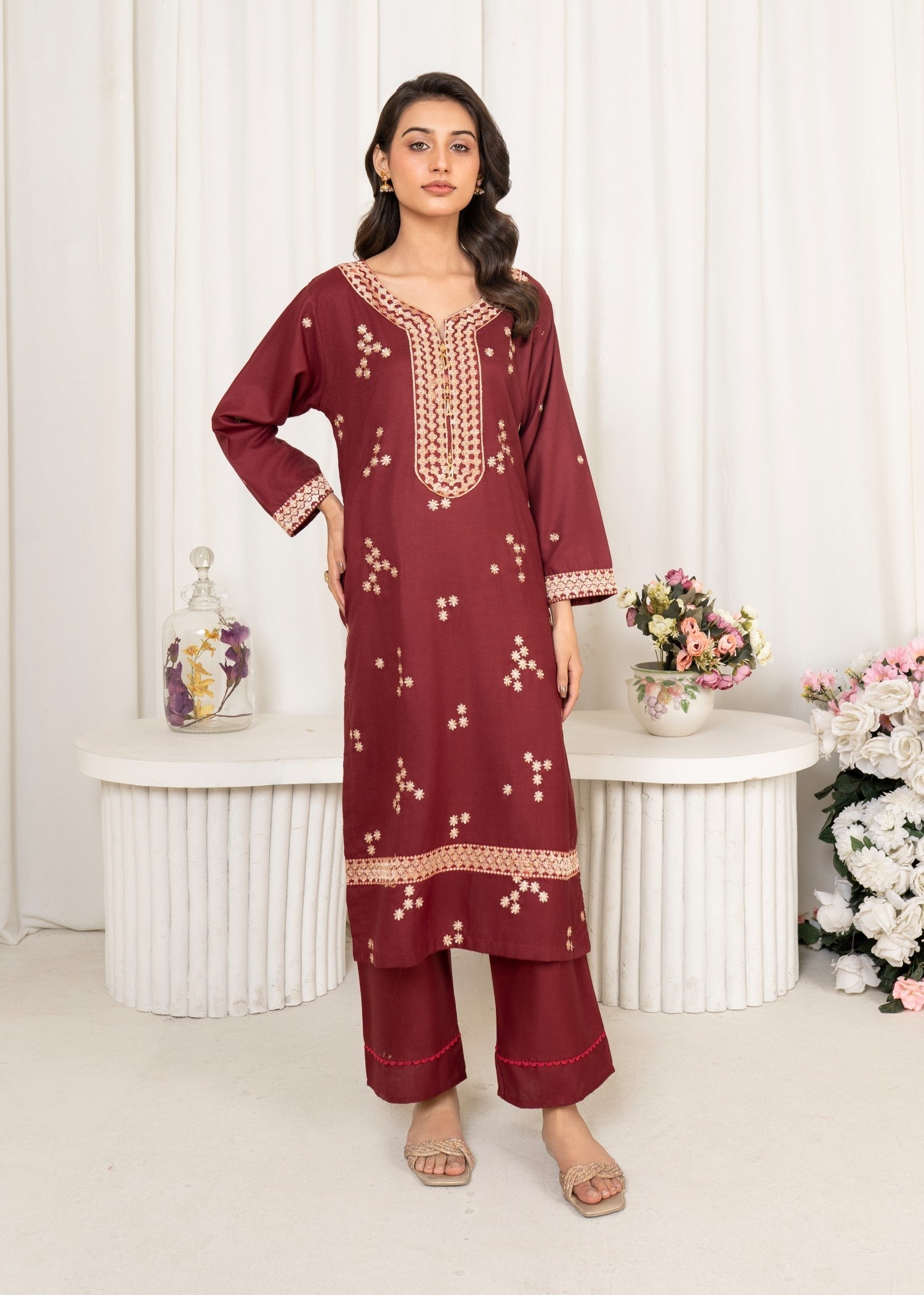 Tawakal Closet Mahroon luxe Dhank Women 2pcs