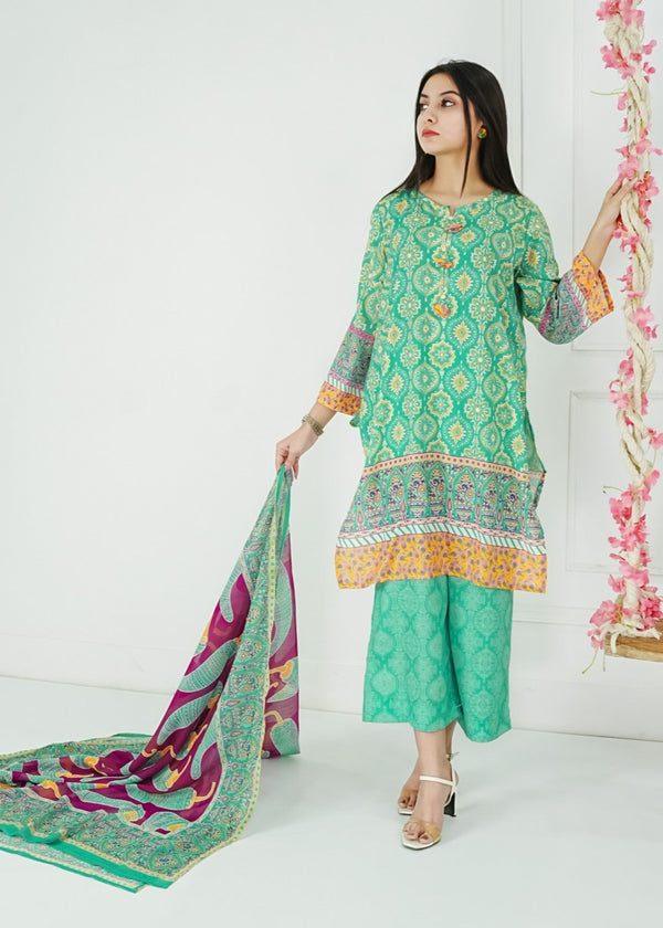 Tng (The Next Generation) Kanwal | Stitched | | Sea Green Women 3pcs