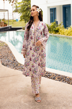 Esra Embroidered Printed Cambric MK 24 02 Women 2pcs