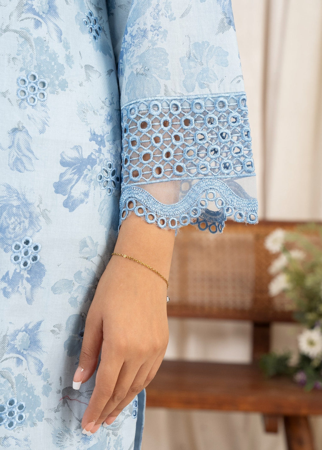 Sahibas By Mirza Izrume Blue Women 3pcs