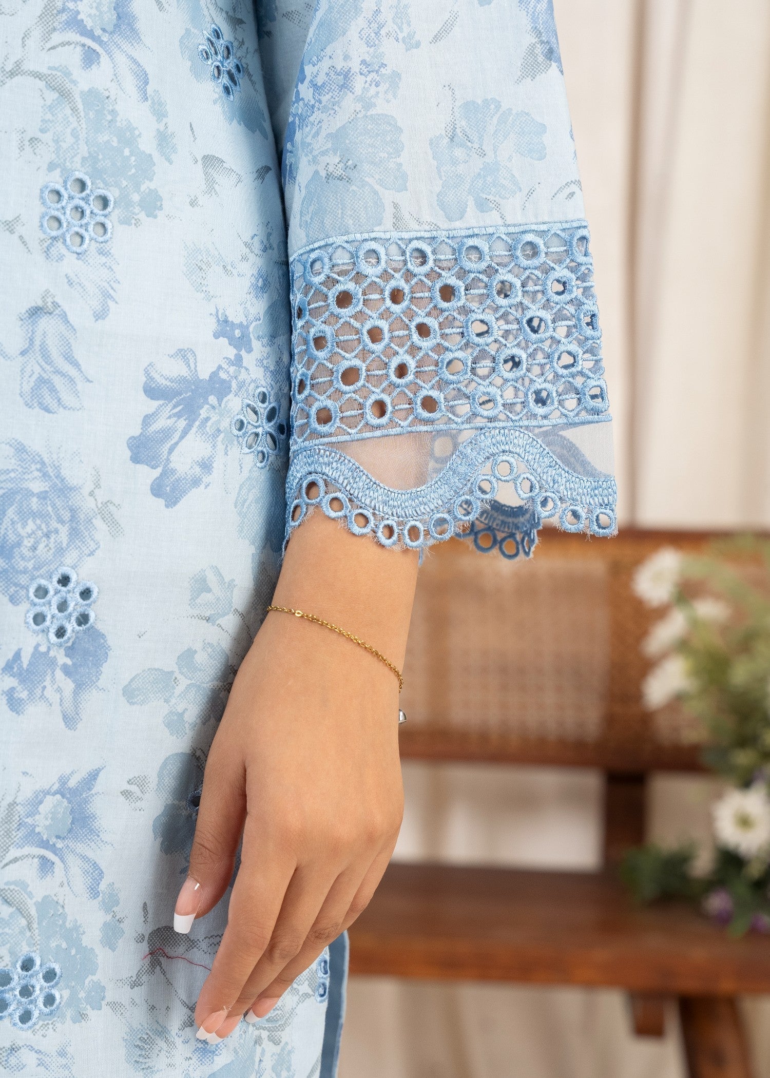 Sahibas By Mirza Izrume Blue Women 3pcs