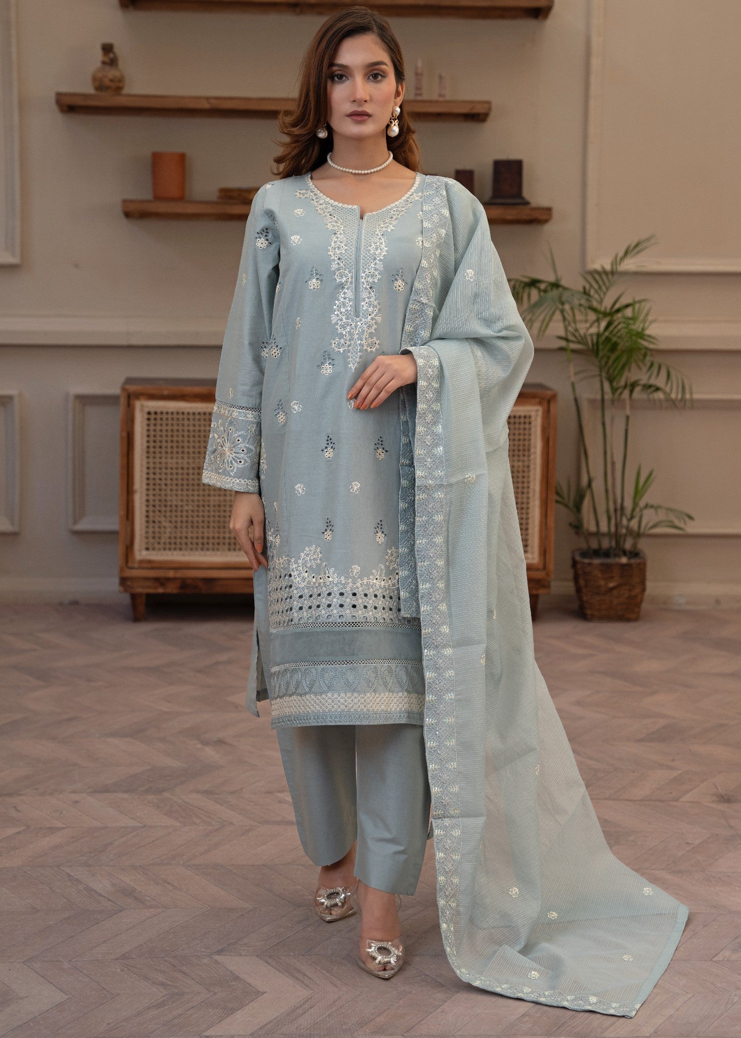 Waniya Awais WAL 26 Lawn Stitched Women 3pcs