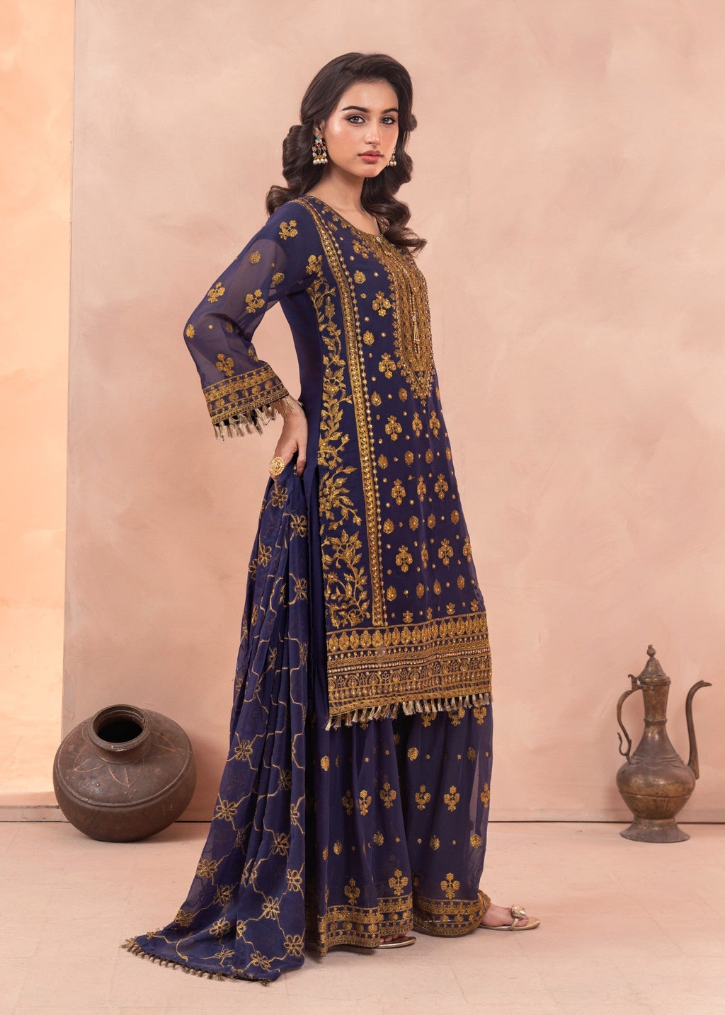 Four Season Boutique DOTTED GARRARA NAVY BLUE Women 3pcs