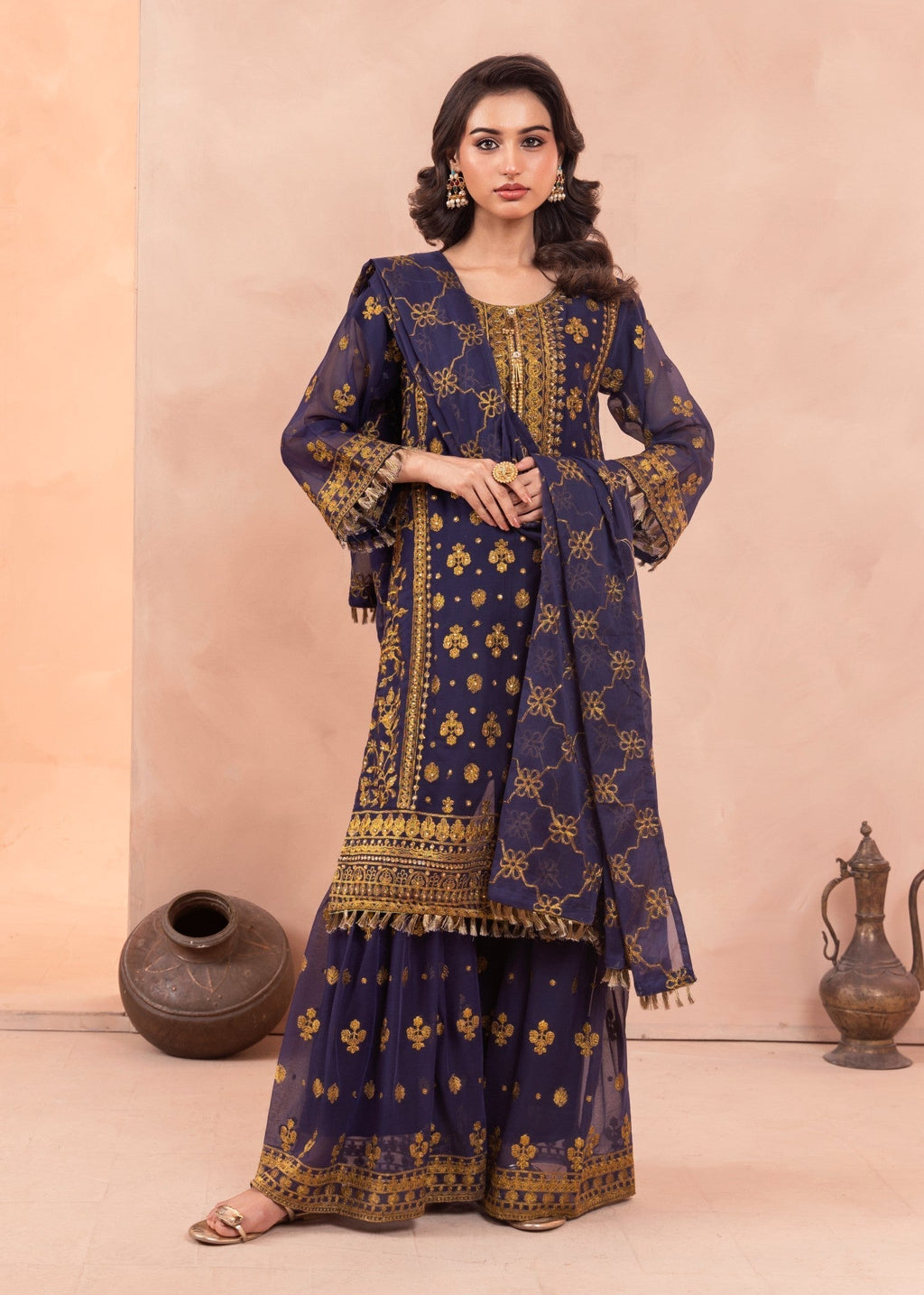 Four Season Boutique DOTTED GARRARA NAVY BLUE Women 3pcs