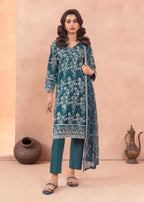 Four Season Boutique SAMBER COTTON TEAL BLUE Women 3pcs