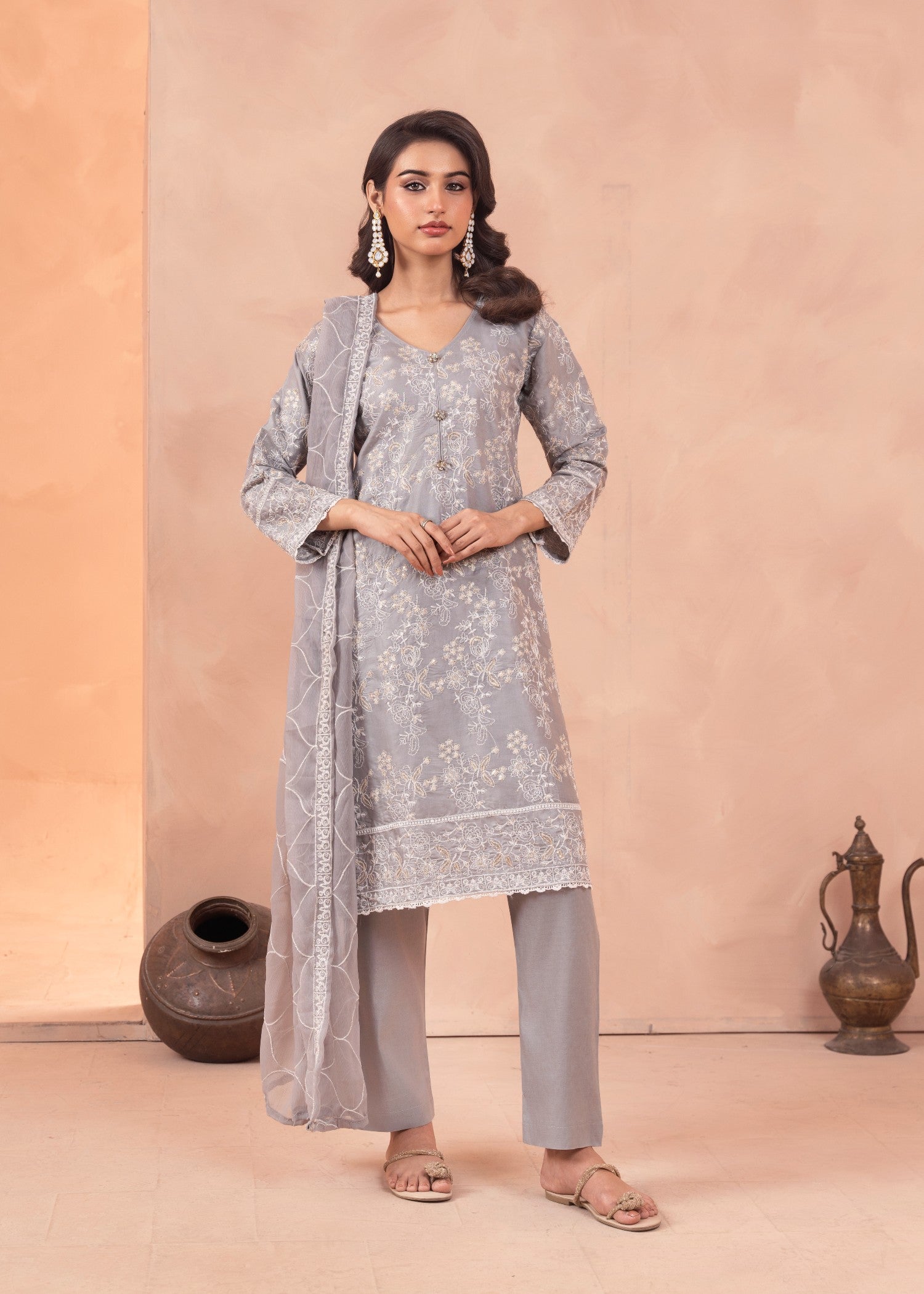 Four Season Boutique SAMBER COTTON GREY Women 3pcs