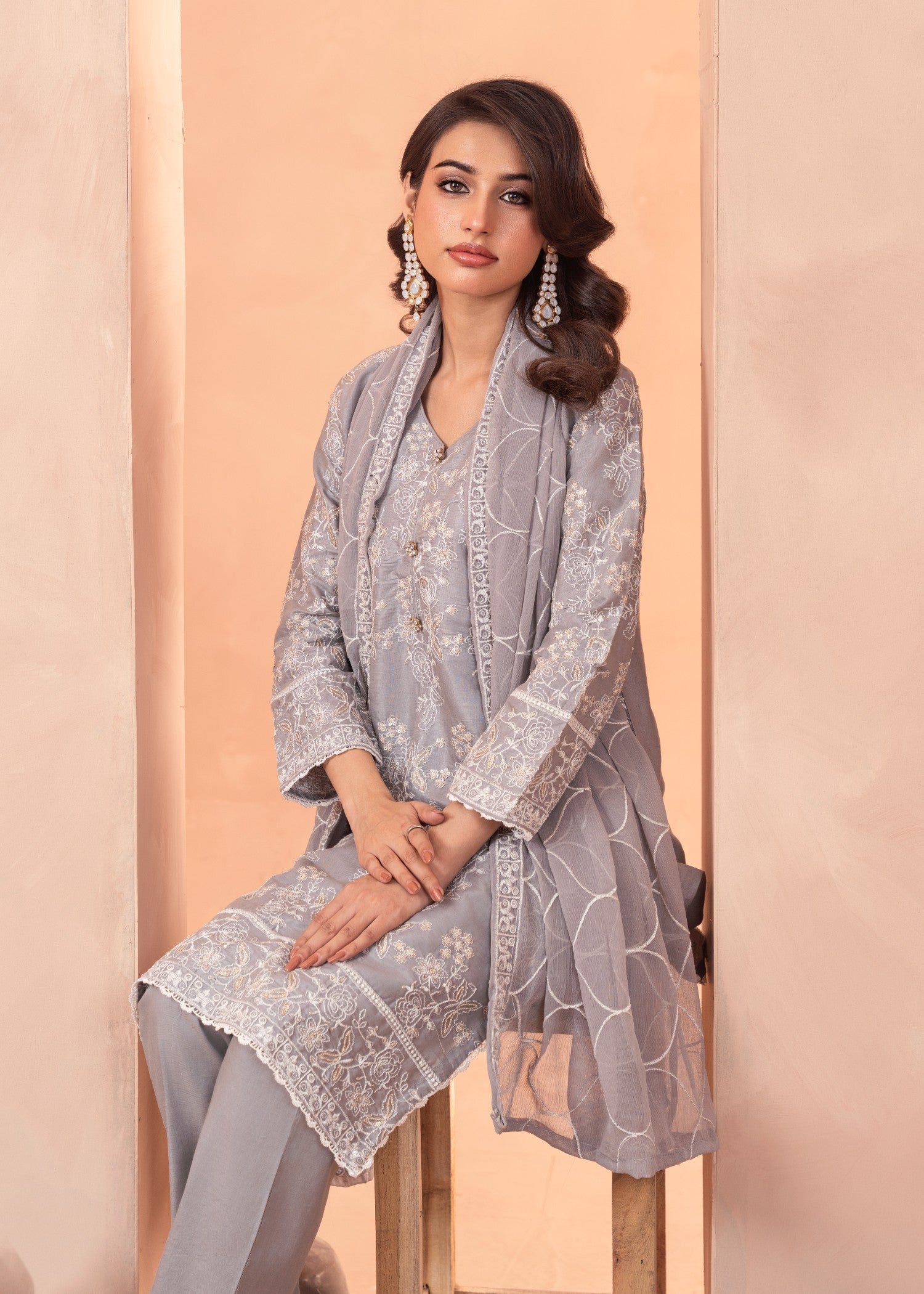 Four Season Boutique SAMBER COTTON GREY Women 3pcs